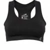 LEIFNELSON Damen Seamless Sport BH Fitness Crop Top Schwarz