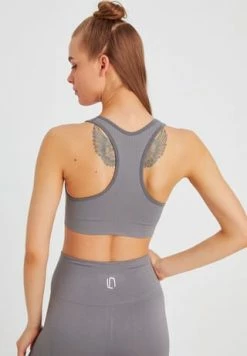 LEIFNELSON Damen Seamless Sport BH Fitness Crop Top Anthrazit -SCHIESSER Shop unnamed file 111