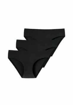 SCHIESSER Slip 3er Pack Invisible Cotton Schwarz