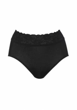 CALIDA Damen Midislip Lycraspitze Schwarz