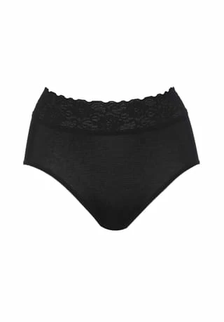 CALIDA Damen Midislip Lycraspitze Schwarz 3 CALIDA Damen Midislip Lycraspitze Schwarz