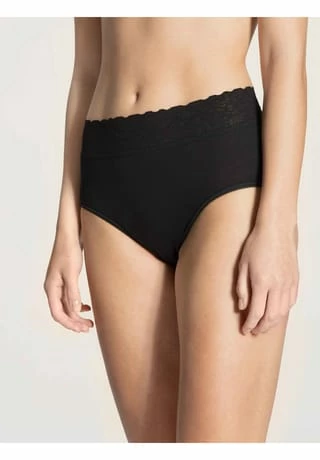 CALIDA Damen Midislip Lycraspitze Schwarz 4 CALIDA Damen Midislip Lycraspitze Schwarz – Bild 2