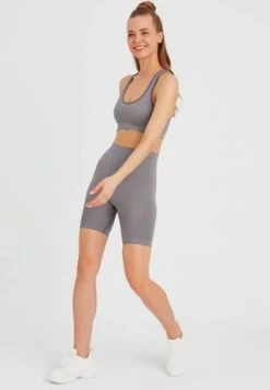 LEIFNELSON Damen Seamless Sport BH Fitness Crop Top Anthrazit -SCHIESSER Shop unnamed file 115