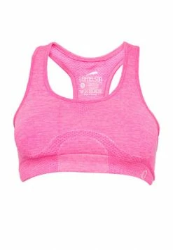 LEIFNELSON Damen Seamless Sport BH Fitness Crop Top Rosa