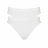 CALIDA Damen Slip, 2er-Pack Benefit Women Weiss