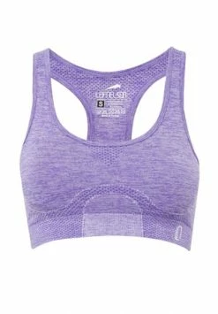 LEIFNELSON Damen Seamless Sport BH Fitness Crop Top Lila