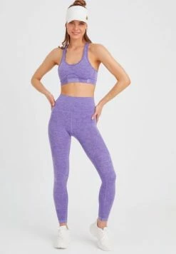 LEIFNELSON Damen Seamless Sport BH Fitness Crop Top Lila -SCHIESSER Shop unnamed file 125