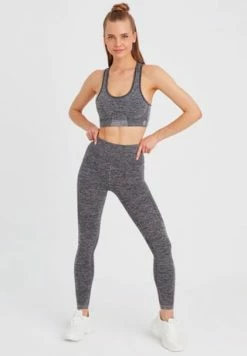 LEIFNELSON Damen Seamless Sport BH Fitness Crop Top Schwarz -SCHIESSER Shop unnamed file 133