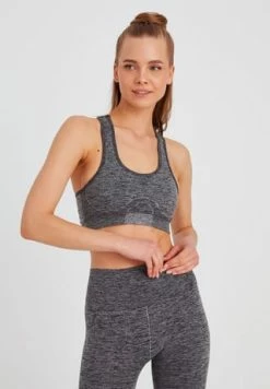 LEIFNELSON Damen Seamless Sport BH Fitness Crop Top Schwarz -SCHIESSER Shop unnamed file 138