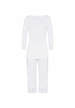 Damen Capri-Pyjama mit Spitze Moments HANRO Damen Capri-Pyjama Mit Spitze Moments White -SCHIESSER Shop unnamed file 1390