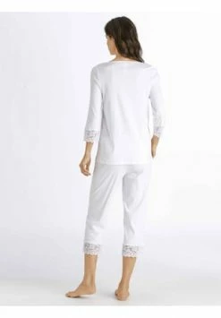 HANRO Damen Capri-Pyjama Mit Spitze Moments White 4 HANRO Damen Capri-Pyjama Mit Spitze Moments White -SCHIESSER Shop unnamed file 1392