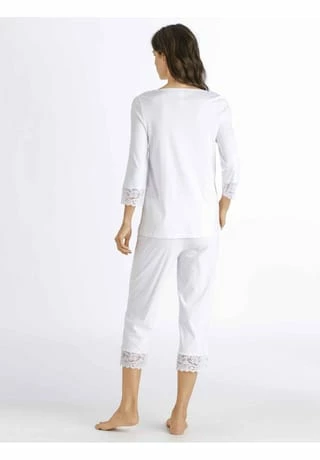 Damen Capri-Pyjama mit Spitze Moments HANRO Damen Capri-Pyjama Mit Spitze Moments White -SCHIESSER Shop unnamed file 1392
