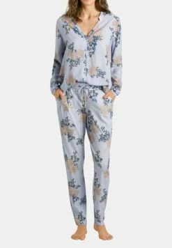 HANRO Schlafanzug Hose Lang Sleep & Lounge Marble Flowers -SCHIESSER Shop unnamed file 1410
