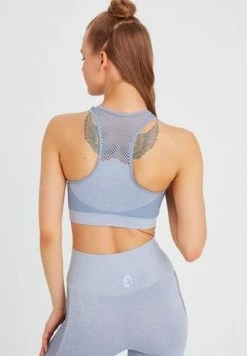 LEIFNELSON Damen Seamless Sport BH Fitness Crop Top Hellblau-melange 5 LEIFNELSON Damen Seamless Sport BH Fitness Crop Top Hellblau-melange -SCHIESSER Shop unnamed file 142