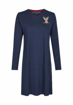 HAPPY SHORTS Nachthemd X-Mas Reindeer (Navy)