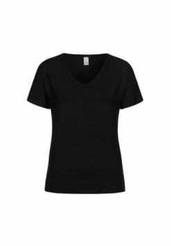 Erlich Damen Schlafshirt Schwarz