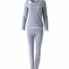 Louis & Louisa Damen Pyjama, Lang Grau 1 Louis & Louisa Damen Pyjama, Lang Grau -SCHIESSER Shop unnamed file 1462