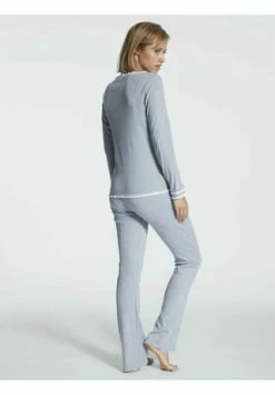 Louis & Louisa Damen Pyjama, Lang Grau 12 Louis & Louisa Damen Pyjama, Lang Grau -SCHIESSER Shop unnamed file 1466