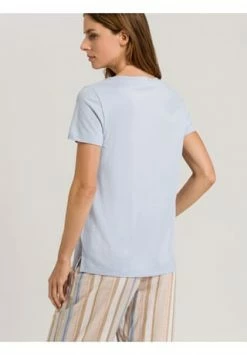 HANRO Schlafanzug Shirt Kurzarm Sleep & Lounge Cloud Blue -SCHIESSER Shop unnamed file 1480