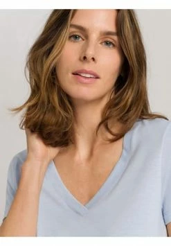 HANRO Schlafanzug Shirt Kurzarm Sleep & Lounge Cloud Blue -SCHIESSER Shop unnamed file 1482