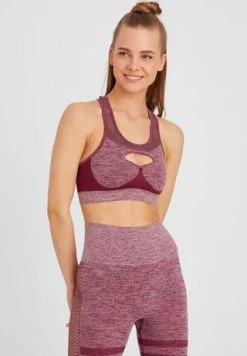 LEIFNELSON Damen Seamless Sport BH Fitness Crop Top Weinrot -SCHIESSER Shop unnamed file 152