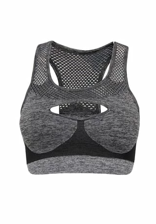 LEIFNELSON Damen Seamless Sport BH Fitness Crop Top Schwarz 3 LEIFNELSON Damen Seamless Sport BH Fitness Crop Top Schwarz