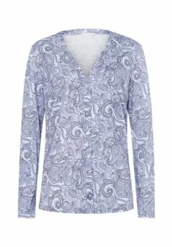 HANRO Schlafanzug Shirt Langarm Sleep & Lounge Calm Paisley