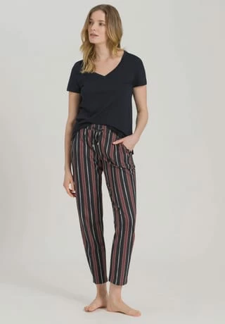 Sleep & Lounge Schlafhose, Gummibund, für Damen HANRO Sleep & Lounge Schlafhose, Gummibund, Für Damen 2984 MARSALA STRI -SCHIESSER Shop unnamed file 1595