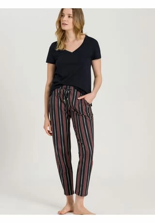 HANRO Schlafanzug Hose Lang Sleep & Lounge Marsala Stripe 7 HANRO Schlafanzug Hose Lang Sleep & Lounge Marsala Stripe – Bild 5