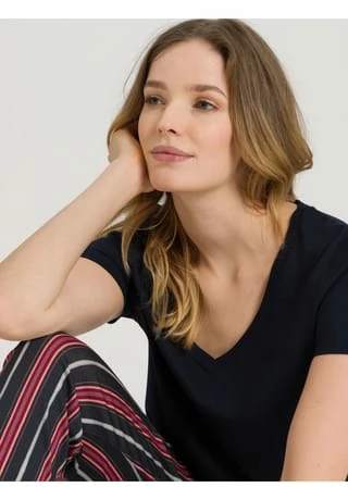 HANRO Schlafshirt Sleep & Lounge Deep Navy 8 HANRO Schlafshirt Sleep & Lounge Deep Navy – Bild 6