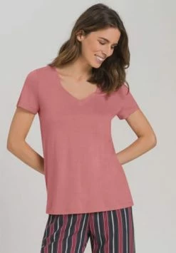 HANRO Schlafshirt, V-Ausschnitt, Für Damen 2408 SWEET PEPPER -SCHIESSER Shop unnamed file 1643
