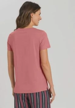 HANRO Schlafshirt, V-Ausschnitt, Für Damen 2408 SWEET PEPPER -SCHIESSER Shop unnamed file 1644