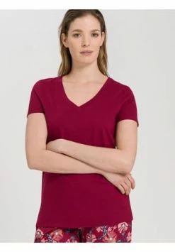 HANRO Schlafshirt, V-Ausschnitt, Für Damen 2459 BURGUNDY -SCHIESSER Shop unnamed file 1647
