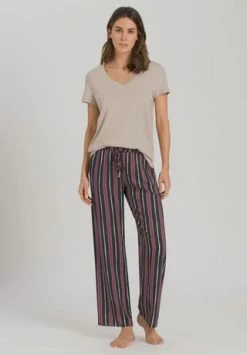 HANRO Schlafshirt, V-Ausschnitt, Für Damen 2801 PUMICE -SCHIESSER Shop unnamed file 1657