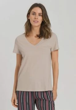 HANRO Schlafshirt, V-Ausschnitt, Für Damen 2801 PUMICE -SCHIESSER Shop unnamed file 1663