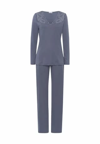 HANRO 077932 Pyjama 1/1 Arm, 2656 PIGEON, M 2656 PIGEON 3 HANRO 077932 Pyjama 1/1 Arm, 2656 PIGEON, M 2656 PIGEON