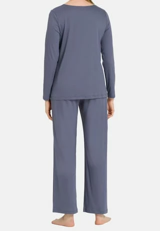 HANRO 077932 Pyjama 1/1 Arm, 2656 PIGEON, M 2656 PIGEON 5 HANRO 077932 Pyjama 1/1 Arm, 2656 PIGEON, M 2656 PIGEON – Bild 3
