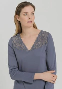 HANRO 077932 Pyjama 1/1 Arm, 2656 PIGEON, M 2656 PIGEON 14 HANRO 077932 Pyjama 1/1 Arm, 2656 PIGEON, M 2656 PIGEON -SCHIESSER Shop unnamed file 1671