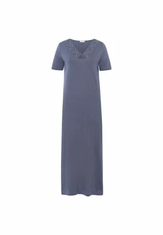 HANRO Damen Nachtkleid Mit Spitze, Länge 130cm Pigeon 3 HANRO Damen Nachtkleid Mit Spitze, Länge 130cm Pigeon