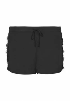 MANGUUN Charming Lace Schlafshorts, Spitze, Für Damen BLACK
