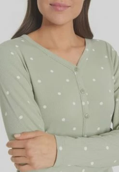 MANGUUN Schlafshirt, V-Ausschnitt, Für Damen 3 DESERT SAGE AOP -SCHIESSER Shop unnamed file 1734