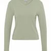 MANGUUN Schlafshirt, Langarm, V-Ausschnitt, Für Damen 1 DESERT SAGE
