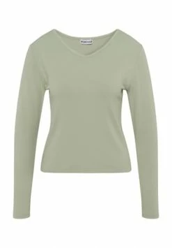 MANGUUN Schlafshirt, Langarm, V-Ausschnitt, Für Damen 1 DESERT SAGE