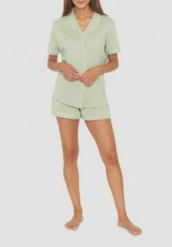 MANGUUN Shorty, Reverskragen Brusttasche, Für Damen 3 DESERT SAGE -SCHIESSER Shop unnamed file 1778