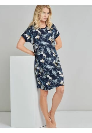 SCHIESSER Nachthemd Feminine Graphic Nachtblau 4 SCHIESSER Nachthemd Feminine Graphic Nachtblau – Bild 2