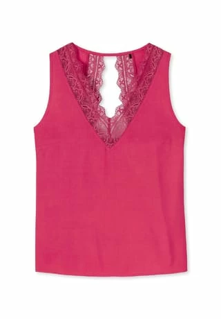 SCHIESSER Damen Trägertop Mit Spitze Mix & Relax Fuchsia 3 SCHIESSER Damen Trägertop Mit Spitze Mix & Relax Fuchsia