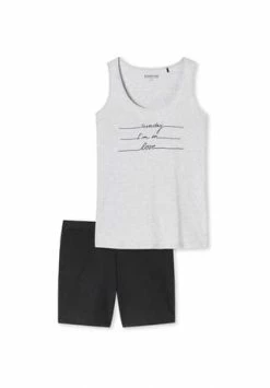 SCHIESSER Schlafanzug Good Night Story Schwarz