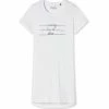 SCHIESSER Damen Nachthemd, 85 Cm - 1/2 Arm, Sleepshirt, Uni, Print, Rundhals Weiß -SCHIESSER Shop unnamed file 1828