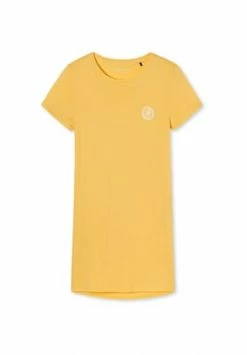 SCHIESSER Nachthemd Kurzarm - 85 Cm Lang Summer Night Gelb