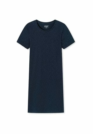 Uncover By SCHIESSER Damen Nachthemd - 1/2 Arm, V-Ausschnitt, Sleepshirt, Muster Dunkelblau 3 Uncover By SCHIESSER Damen Nachthemd - 1/2 Arm, V-Ausschnitt, Sleepshirt, Muster Dunkelblau